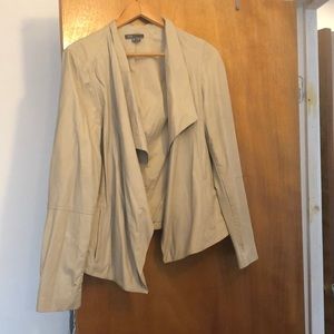 Vince Cream Leather Jacket